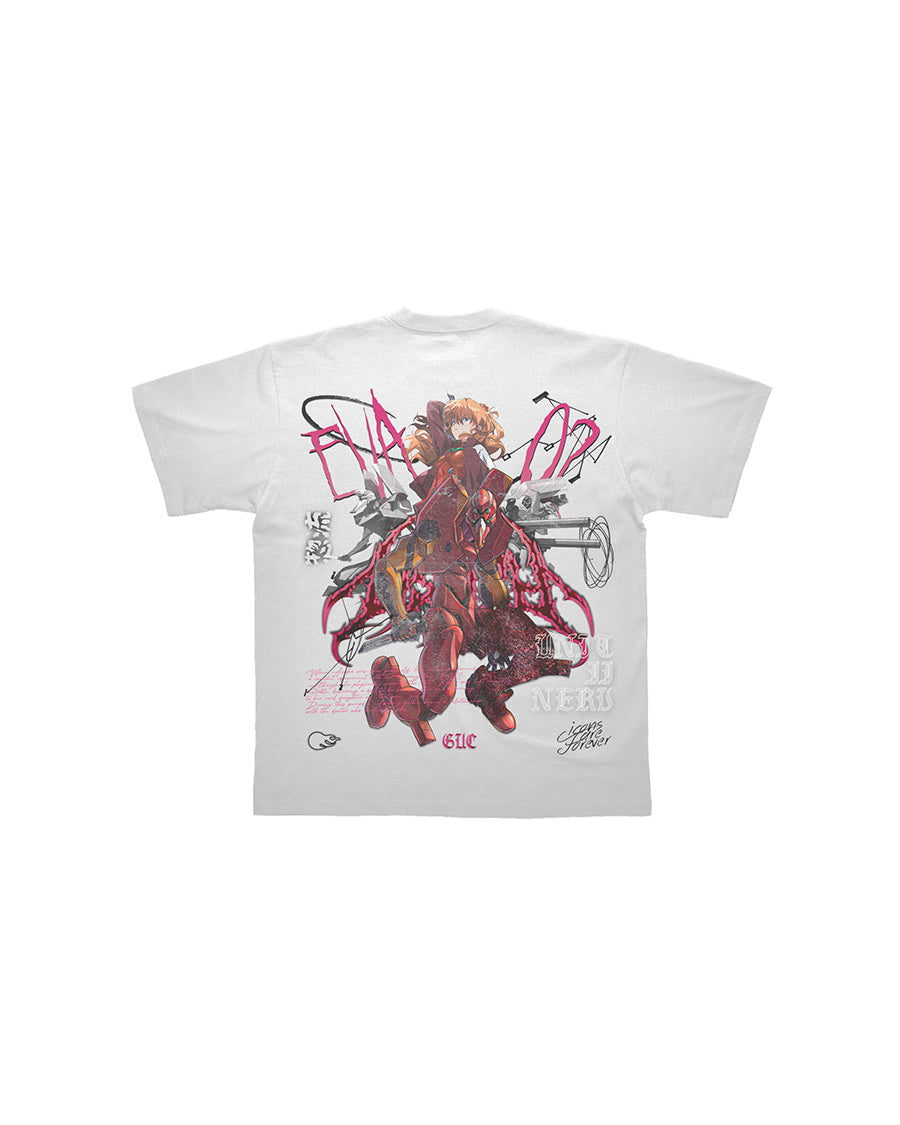 EVA02 | Evangelion Playera Back White (TEE)