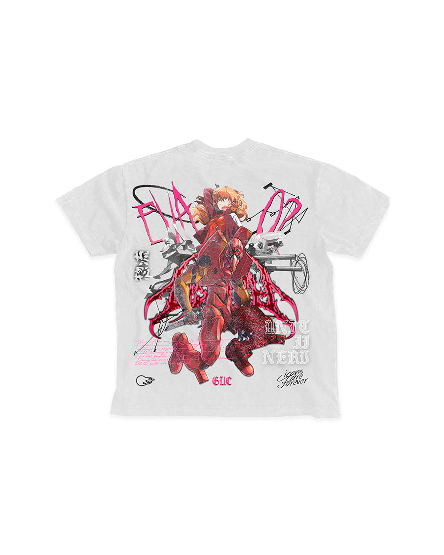 EVA02 | Evangelion Playera Back White (TEE)