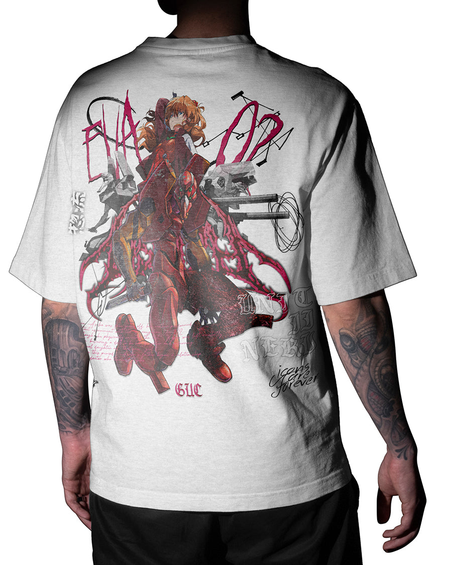 EVA02 | Evangelion Playera Back White (TEE)