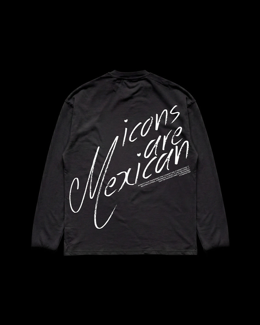 ICONS ARE MEXICAN | LONG SLEEVE BLACK 255 GSM