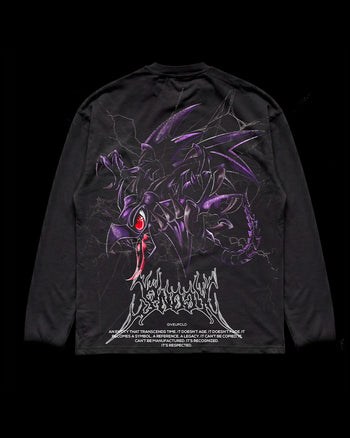 RED DRAGON TOON | LONG SLEEVE BLACK WASHING 240 GSM