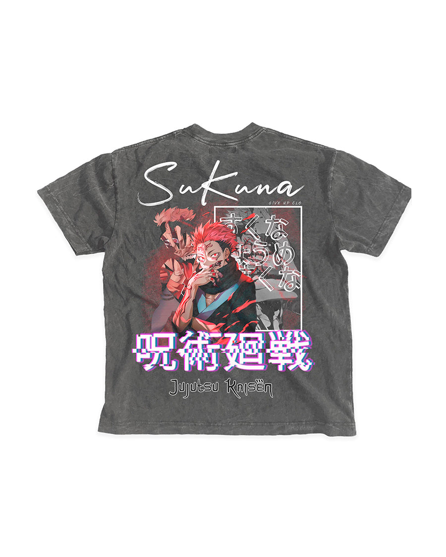 Sukuna | Jujutsu Kaisen (Black Garment Dye) Back