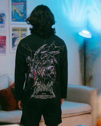 RED DRAGON TOON | LONG SLEEVE BLACK WASHING 240 GSM